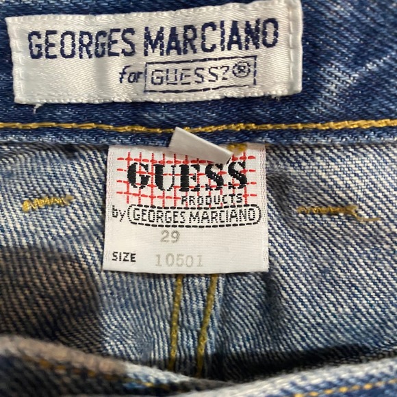 Vintage 80's Guess By Georges Marciano Demin Skirt Size 29 - Picture 5 of 6
